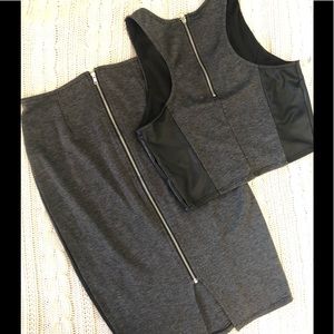 Charlotte Russe 2-Pc Crop + Pencil Skirt